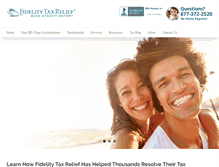 Tablet Screenshot of fidelitytaxrelief.com